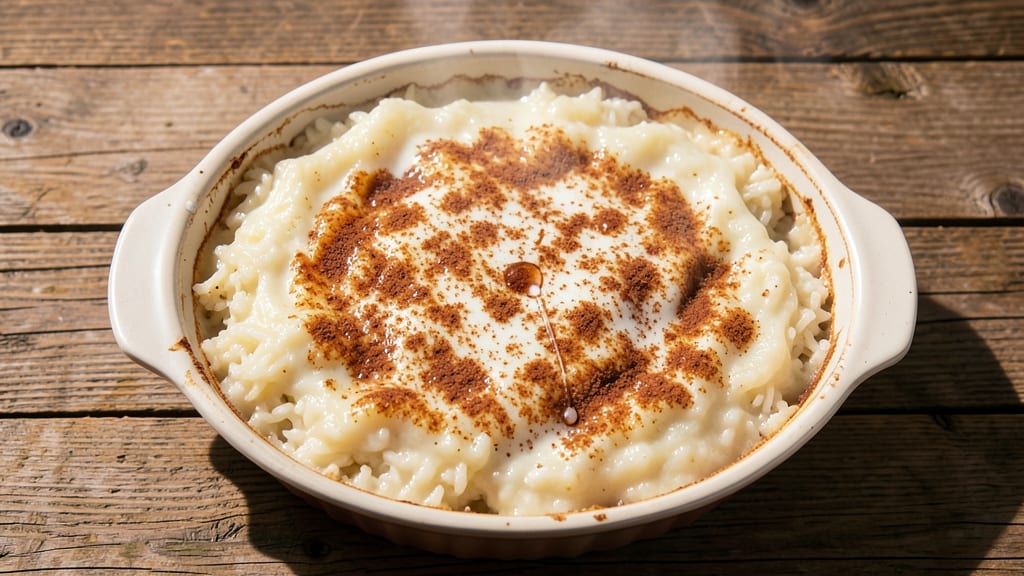 Old Fashioned Oven Baked Rice Pudding Recipe: Warm Vanilla Cinnamon Crunch in Every Spoonful